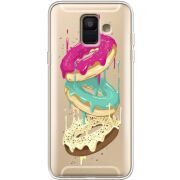 Прозрачный чехол Uprint Samsung A600 Galaxy A6 2018 Donuts