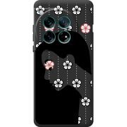 Чорний чохол BoxFace OnePlus 12 Flower Hair