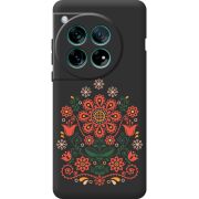 Чорний чохол BoxFace OnePlus 12 Ukrainian Ornament