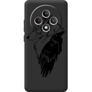 Чорний чохол BoxFace OPPO Reno 12 F Wolf and Raven