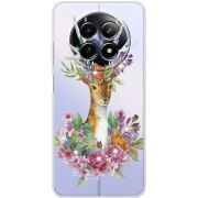 Чохол зі стразами Realme 12 5G Deer with flowers