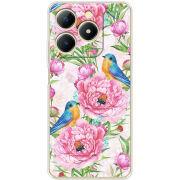 Чохол BoxFace Realme C61 Birds and Flowers