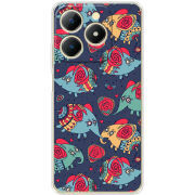 Чохол BoxFace Realme C61 Flying Elephants
