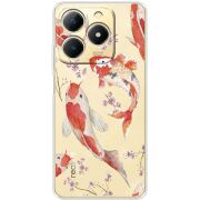 Прозорий чохол BoxFace Realme C61 Japanese Koi Fish
