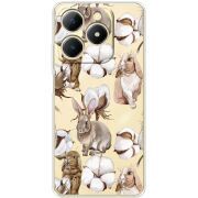 Прозорий чохол BoxFace Realme C61 Cotton and Rabbits