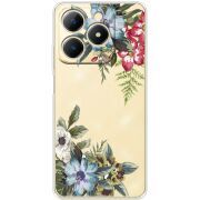 Прозорий чохол BoxFace Realme C61 Floral