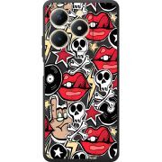 Чорний чохол BoxFace Realme C61 Rock Graffiti