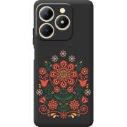 Чорний чохол BoxFace Realme C61 Ukrainian Ornament