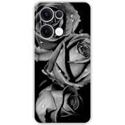 Чохол BoxFace OPPO Reno 13 5G Black and White Roses