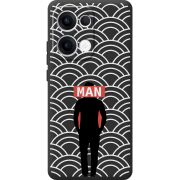 Чорний чохол BoxFace OPPO Reno 13 5G Man Pattern