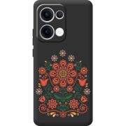 Чорний чохол BoxFace OPPO Reno 13 5G Ukrainian Ornament