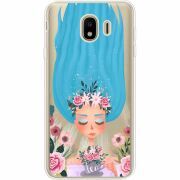 Прозрачный чехол Uprint Samsung J400 Galaxy J4 2018 Blue Hair