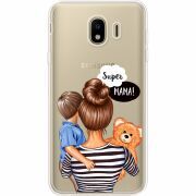 Прозрачный чехол Uprint Samsung J400 Galaxy J4 2018 Super Mama and Son