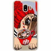Прозрачный чехол Uprint Samsung J400 Galaxy J4 2018 Winter Puggy