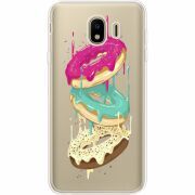 Прозрачный чехол Uprint Samsung J400 Galaxy J4 2018 Donuts