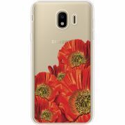 Прозрачный чехол Uprint Samsung J400 Galaxy J4 2018 Red Poppies