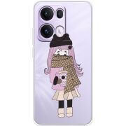 Прозорий чохол BoxFace OPPO Reno 13 Pro 5G Winter Morning Girl