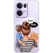 Прозорий чохол BoxFace OPPO Reno 13 Pro 5G Super Mama and Son