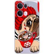 Прозорий чохол BoxFace OPPO Reno 13 Pro 5G Winter Puggy