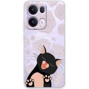 Прозорий чохол BoxFace OPPO Reno 13 Pro 5G Meow