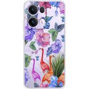 Прозорий чохол BoxFace OPPO Reno 13 Pro 5G Flamingo