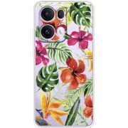 Прозорий чохол BoxFace OPPO Reno 13 Pro 5G Tropical Flowers