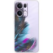 Прозорий чохол BoxFace OPPO Reno 13 Pro 5G Feathers