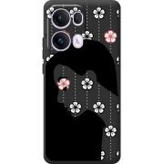 Чорний чохол BoxFace OPPO Reno 13 Pro 5G Flower Hair