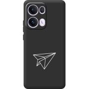Чорний чохол BoxFace OPPO Reno 13 Pro 5G Paper Plane