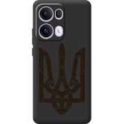 Чорний чохол BoxFace OPPO Reno 13 Pro 5G Ukrainian Trident