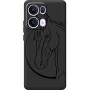Чорний чохол BoxFace OPPO Reno 13 Pro 5G Horse