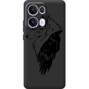 Чорний чохол BoxFace OPPO Reno 13 Pro 5G Wolf and Raven