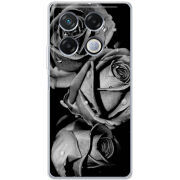 Чехол BoxFace Infinix GT 20 Pro Black and White Roses