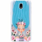 Прозрачный чехол Uprint Samsung J530 Galaxy J5 2017 Blue Hair