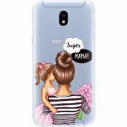 Прозрачный чехол Uprint Samsung J530 Galaxy J5 2017 Super Mama and Daughter