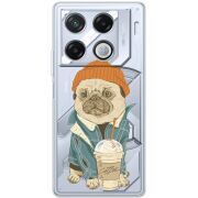 Прозрачный чехол BoxFace Infinix GT 20 Pro Dog Coffeeman