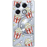 Прозрачный чехол BoxFace Infinix GT 20 Pro с 3D-глазками Popcorn