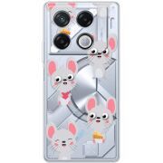 Прозрачный чехол BoxFace Infinix GT 20 Pro с 3D-глазками Mouse