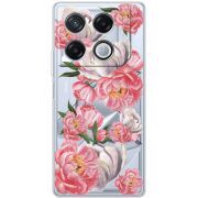 Прозрачный чехол BoxFace Infinix GT 20 Pro Peony Watercolor Style