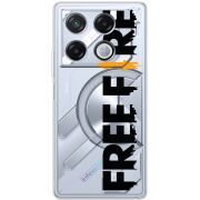 Прозрачный чехол BoxFace Infinix GT 20 Pro Free Fire Black Logo