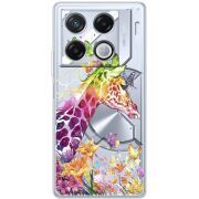 Прозрачный чехол BoxFace Infinix GT 20 Pro Colorful Giraffe