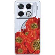 Прозрачный чехол BoxFace Infinix GT 20 Pro Red Poppies