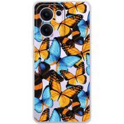 Прозорий чохол BoxFace OPPO Reno 13 FS 5G Butterfly Morpho