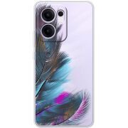 Прозорий чохол BoxFace OPPO Reno 13 FS 5G Feathers