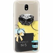 Прозрачный чехол Uprint Samsung J730 Galaxy J7 2017 Fashion Pug