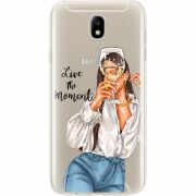 Прозрачный чехол Uprint Samsung J730 Galaxy J7 2017 Live The Moment