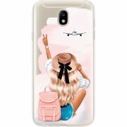 Прозрачный чехол Uprint Samsung J730 Galaxy J7 2017 Travel Girl