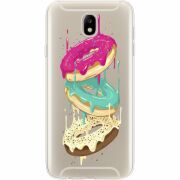 Прозрачный чехол Uprint Samsung J730 Galaxy J7 2017 Donuts