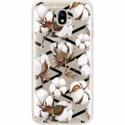 Прозрачный чехол Uprint Samsung J730 Galaxy J7 2017 Cotton flowers