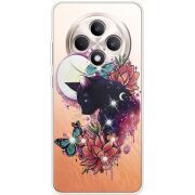 Чохол зі стразами OPPO Reno 12 FS Cat in Flowers